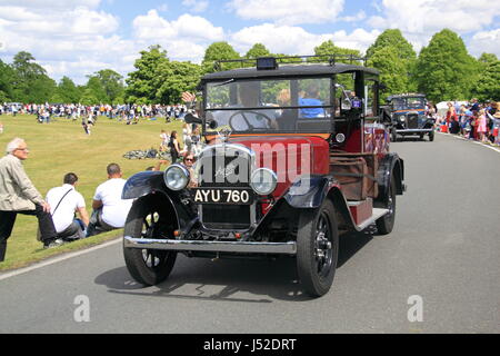 Austin Six Low Loader Taxi (1934), Chestnut Sunday, 14. Mai 2017. Bushy Park, Hampton Court, London, England, Großbritannien, Großbritannien, Europa. Stockfoto