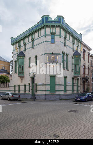 4 Jahreszeiten Gebäude in Zurenborg - Jugendstil-Architektur, Berchem, Antwerpen, Belgien Stockfoto