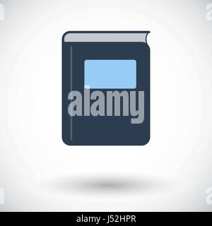 Buch. Einzelne flache Symbol. Stock Vektor