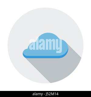 Cloud-computing. Einzelne flache Farbe Symbol. Vektor-Illustration. Stock Vektor