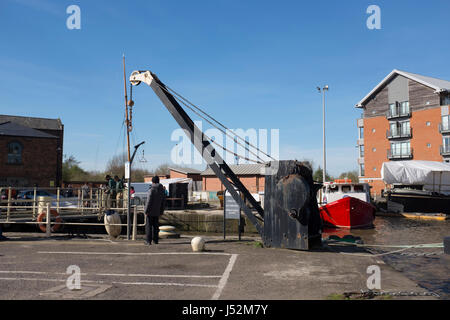 Cardiff Bay Tourenboot Marianne von Manchester in Gloucester docks für Reparaturen und Wartung Stockfoto