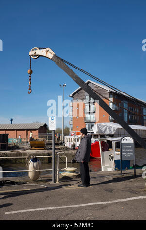 Cardiff Bay Tourenboot Marianne von Manchester in Gloucester docks für Reparaturen und Wartung Stockfoto