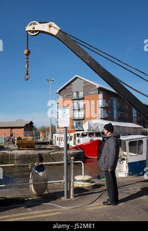 Cardiff Bay Tourenboot Marianne von Manchester in Gloucester docks für Reparaturen und Wartung Stockfoto