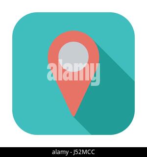 Kartenzeiger. Einzelne flache Farbe Symbol. Vektor-Illustration. Stock Vektor