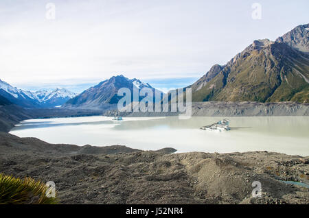 Tasman Terminal Gletschersee auf Neuseelands Südinsel Stockfoto