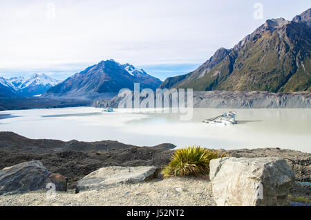 Tasman Terminal Gletschersee auf Neuseelands Südinsel Stockfoto