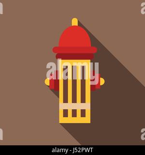 Hydranten-Symbol, flachen Stil Stock Vektor