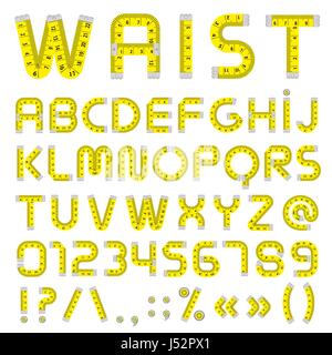 Messen Band Abc mit Zahlen Vektor-Illustration Stock Vektor