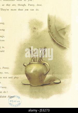 Blumen bringen ich und ich singen... Gedichte von E. Bland, H. M. Burnside, A. Scanes Stockfoto