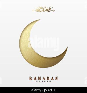 Monat Ramadan Grußkarte mit arabischer Kalligraphie Ramadan Kareem. Stock Vektor