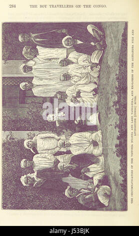 Dieses Buch, geschrieben von T. W. Knot, ist eine fiktionalisierte Darstellung der Abenteuer zweier Jugendlicher in Afrika neben H. M. Stanley während seiner Reise durch den Kongo, basierend auf Stanleys ursprünglichem Werk „durch den dunklen Kontinent“. Stockfoto