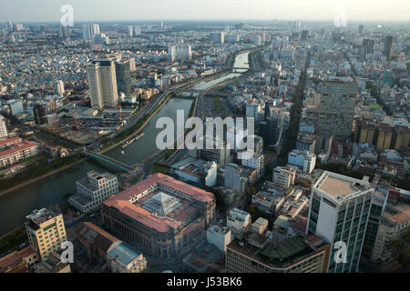 Blick vom Bitexco Financial Tower, Saigon, Vietnman Stockfoto