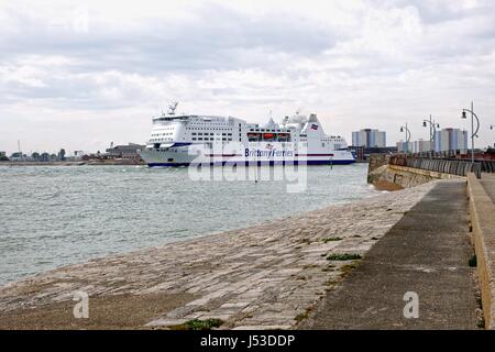 Bretagne-Ferry segeln von Portsmouth harbour Hampshire UK Stockfoto