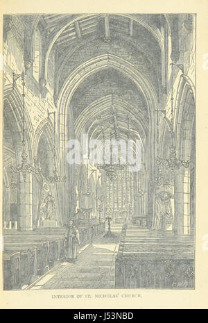 Die Stadt von Newcastle-upon-Tyne von heute. ... Mit Illustrationen Stockfoto