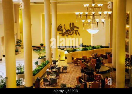 Little Rock Arkansas, The Peabody Little Rock, Hotelhotels, Motel Motels, Lobby, Lounge, Pianobar, Bars, Pub, Sitzbereich, Säule, Händereli Stockfoto