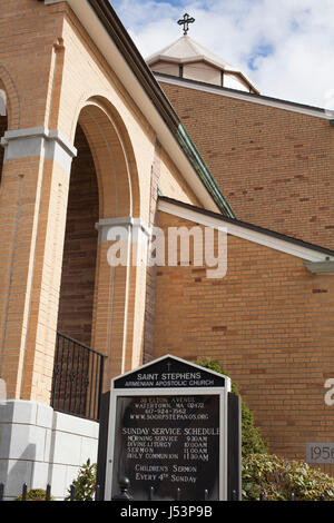 Watertown, MA hat eine große armenische Gemeinde. Fassade der Kirche. Stockfoto