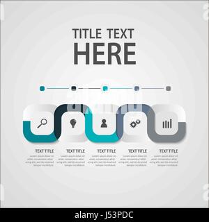 Infografik Geschäftskonzept - Vektor-Set der Infografik Elemente im flachen Design-Stil für Präsentation, Broschüre, Website. Vektor-Icons set Stock Vektor