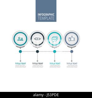 Infografik Geschäftskonzept - Vektor-Set der Infografik Elemente im flachen Design-Stil für Präsentation, Broschüre, Website. Vektor-Icons set Stock Vektor