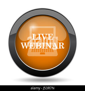 Live-Webinar-Symbol. Live-Webinar Website Button auf weißem Hintergrund. Stockfoto