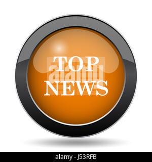 Top-News-Symbol. Top-News Website Button auf weißem Hintergrund. Stockfoto