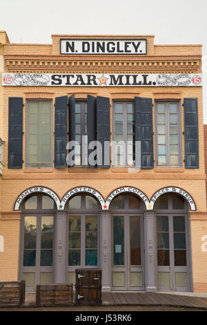 Sterne-Mühlengebäude, Old Sacramento State Historic Park, Sacramento, Kalifornien Stockfoto