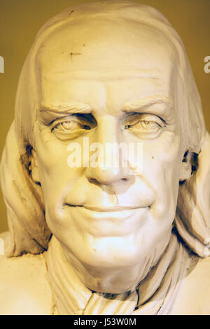 Little Rock Arkansas, William J. Clinton Presidential Library, Benjamin Franklin, Büste, Marmor, AR080605095 Stockfoto