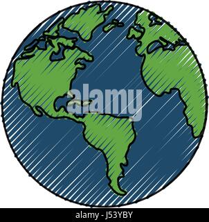 Planeten Erdkugel Stock Vektor