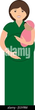 Mutter-Schwangerschaft-baby Stock Vektor