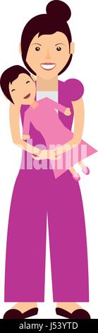 Mutter-Baby-sitting Stock Vektor