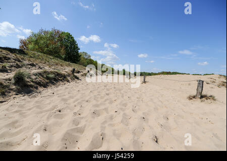 Landschaft der Boberger Dünen oder Boberger Duenen im Süden westlich von Hamburg, Deutschland. Stockfoto