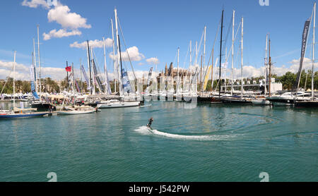 Bilder von kombinierten Palma International Boat Show 2017 und Palma Superyacht zeigen 2017 - Palma alten Hafen (Moll Vell), Palma De Mallorca, Balearen Stockfoto