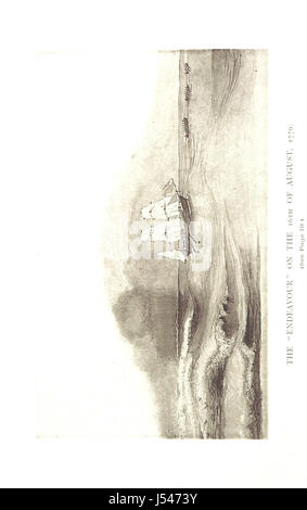 Dieser Kommentar analysiert das Protokoll von Captain James Cook an Bord der H.M.S. Endeavour im Jahr 1770 und enthält Auszüge aus dem Protokoll der shipâ sowie Karten und Skizzen, die Einblicke in die Erkundungen von Cookâ geben. Stockfoto