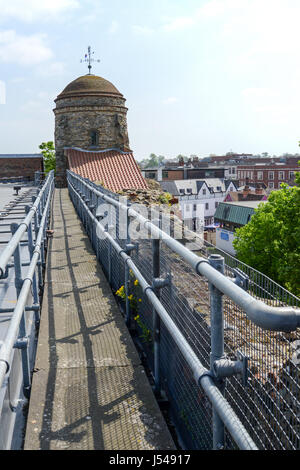 Colchester Castle Dach Ansicht, Colchester, Essex, England, Vereinigtes Königreich Stockfoto