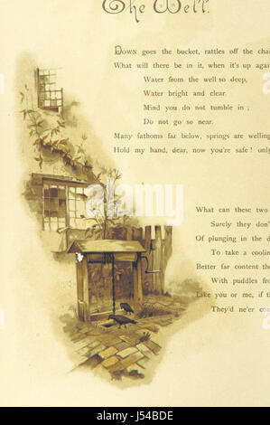 Dieses Bild stammt von Seite 42 des Buches „Flowers I bring and Songs I sing“, einer Sammlung von Gedichten von E. Bland, H. M. Burnside und A. Scanes. Die Sammlung enthält poetische Werke, die Themen Natur, Liebe und Leben thematisieren und die literarischen Talente der Autoren hervorheben. Stockfoto