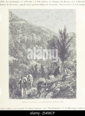 Dieses Buch mit dem Titel „L'Alsace; le Pays et ses habitants“ befasst sich mit der Region Elsass in Frankreich. Es enthält 386 Gravuren und 17 Karten, die einen detaillierten Blick auf das Land und seine Bewohner bieten. Die Arbeit beleuchtet die Kultur, Geschichte und Geographie des Elsass durch visuelle Darstellungen und Kartographie. Stockfoto