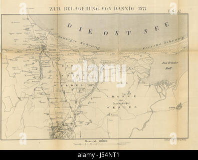 Bild entnommen Seite 543 von ' Geschichte der Festungen Danzig Und Weichselmünde Bis Zum Jahre 1814, in Verbindung Mit der Kriegsgeschichte der Freien Stadt Danzig. Mit... Plänen, etc. " Stockfoto