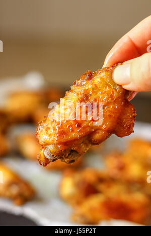 Scharfes Curry Chicken Wings Stockfoto