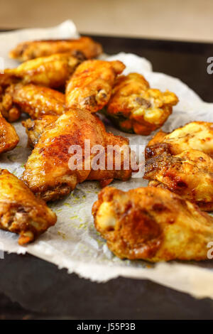 Scharfes Curry Chicken Wings Stockfoto