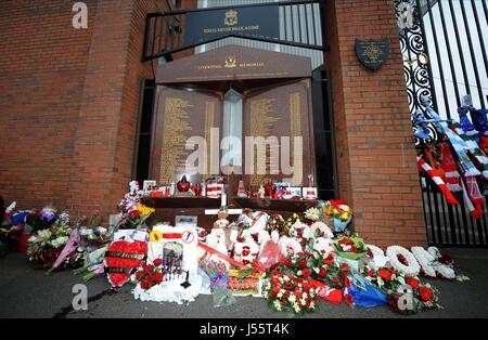 HILLSBOROUGH MEMORIAL LIVERPOOL FOOTBALL CLUB LIVERPOOL FOOTBALL CLUB Anfield Road LIVERPOOL ENGLAND 13. April 2014 Stockfoto