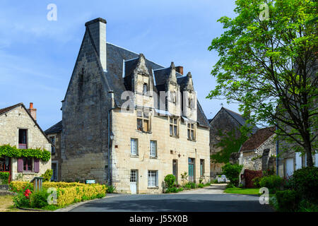 Frankreich, Indre et Loire, Crissay Sur Manse, Les Plus Beaux Dörfer de France (die schönsten Dörfer Frankreichs), Grand Carroi House, 16. gekennzeichnet Stockfoto