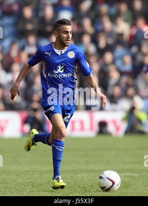 RIYAD MAHREZ LEICESTER CITY FC LEICESTER CITY FC TURF MOOR BURNLEY ENGLAND 29. März 2014 Stockfoto