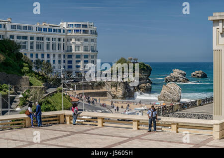 Das Grand Plage und dem Casino, Biarritz, Frankreich, Europa, Stockfoto