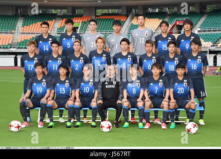 Shizuoka, Japan. 15. Mai 2017. U20-Japan-Team Gruppe Line-up (JPN) Fußball: internationale Freundschaftsspiel zwischen Japan u-20- und u-20-Honduras im Ecopa Stadion in Shizuoka, Japan. Bildnachweis: Takamoto Tokuhara/AFLO/Alamy Live-Nachrichten Stockfoto