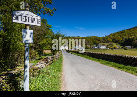 Satterthwaite, im Tiefland-Tal in der Nähe von Grizedale Forest, in der Nähe von Hawkshead, Lake District, Cumbria Stockfoto
