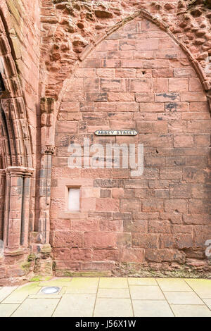 Arbroath Abbey Ruinen in Arbroath in Angus, Schottland. Stockfoto