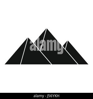 Pyramiden-Symbol, einfachen Stil Stock Vektor