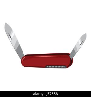 Klappbare Messer Symbol, Cartoon-Stil Stock Vektor