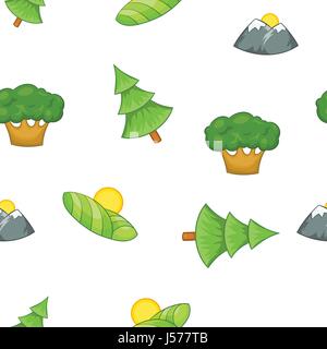 Natur-Muster, Cartoon-Stil Stock Vektor
