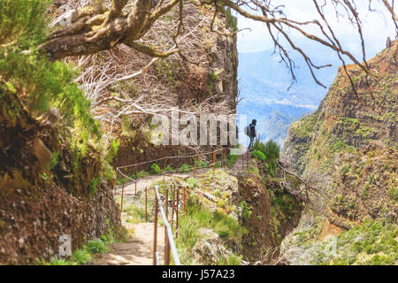 Wandern auf Madeira Stockfoto