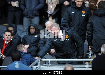 SIR ALEX FERGUSON HULL CITY FC V MANCHESTER UNIT KC STADIUM HULL ENGLAND 26. Dezember 2013 Stockfoto